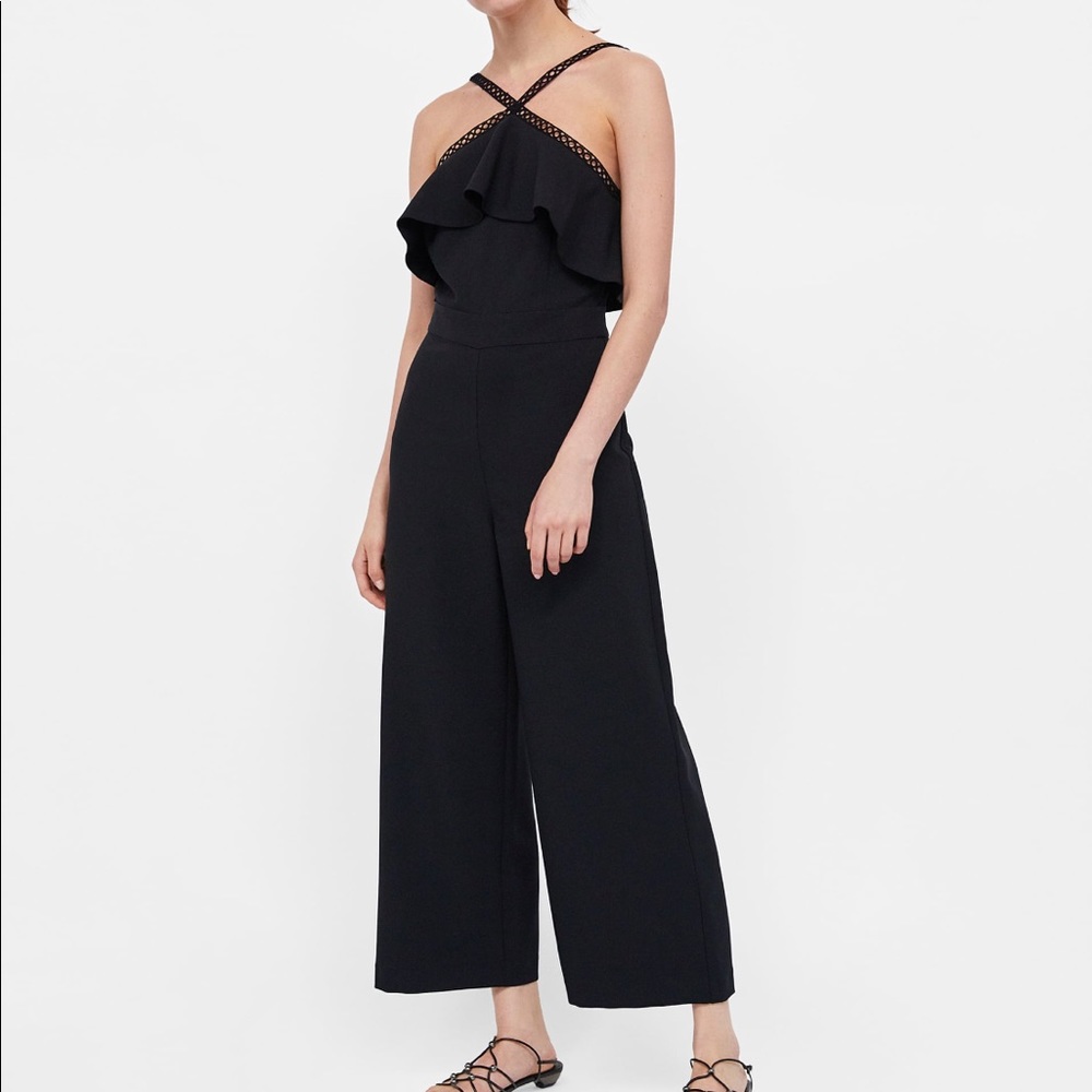Zara Jumpsuit with Lace Straps free shipping